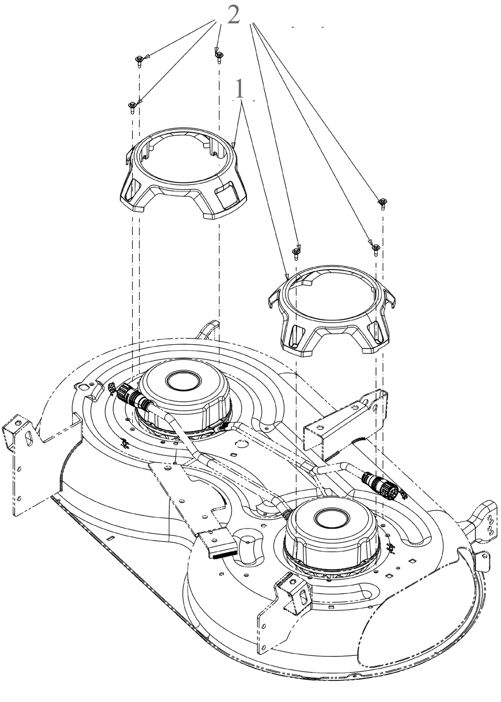 Deck Covers Diagram and Parts List for ZT1-42E (34BBA2CS710)(2022) Cub Cadet Lawn Tractor